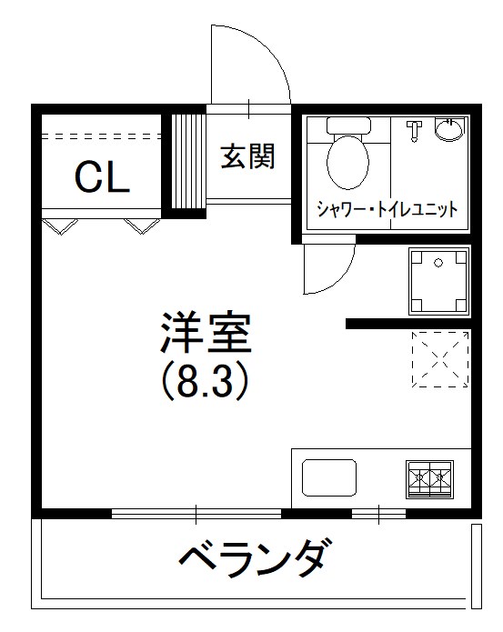 カレッジハイツⅡ 間取り図