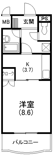 パリス富塚 間取り図