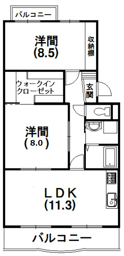 ピアンテ四ツ池 間取り図