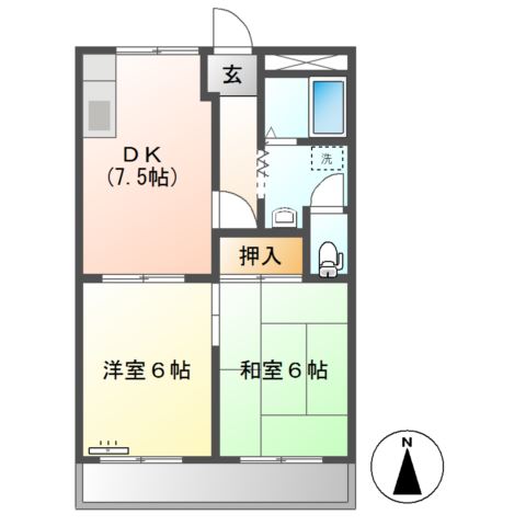 イラワジハイツ 間取り図