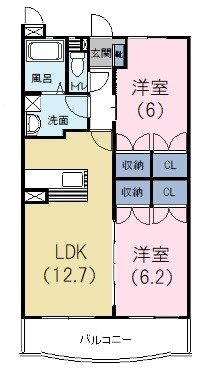 エストメンツ愛野駅 102号室 間取り