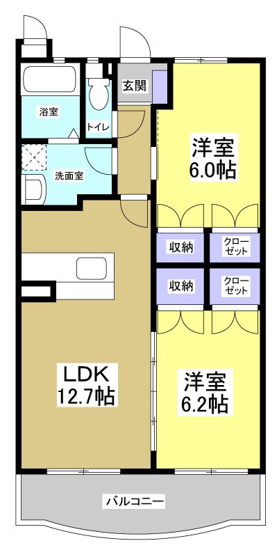 エストメンツ愛野駅 間取り図
