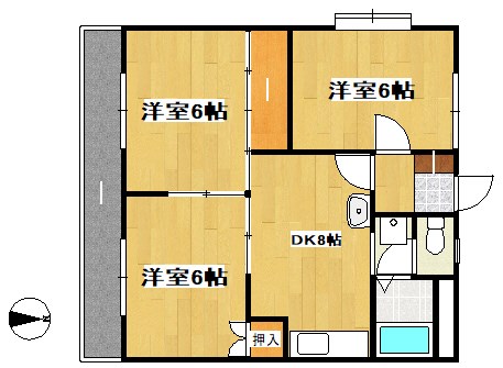 野中第３マンション 間取り図