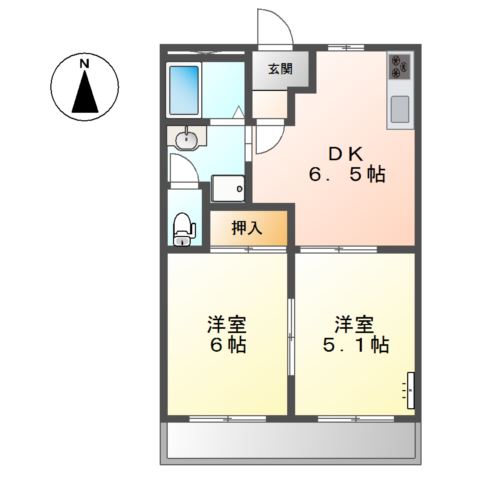 メゾンクレストール 間取り図