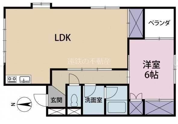 コーポ飛鳥A 間取り図