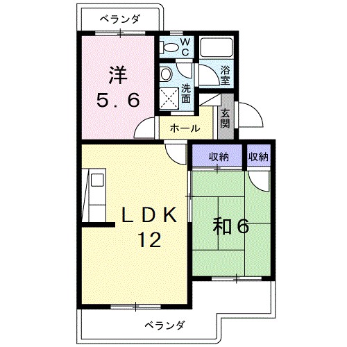 ハイツ百合の木Ⅱ 間取り図