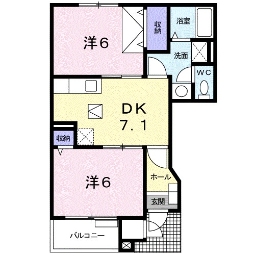 ベル・クレールＤ 間取り図