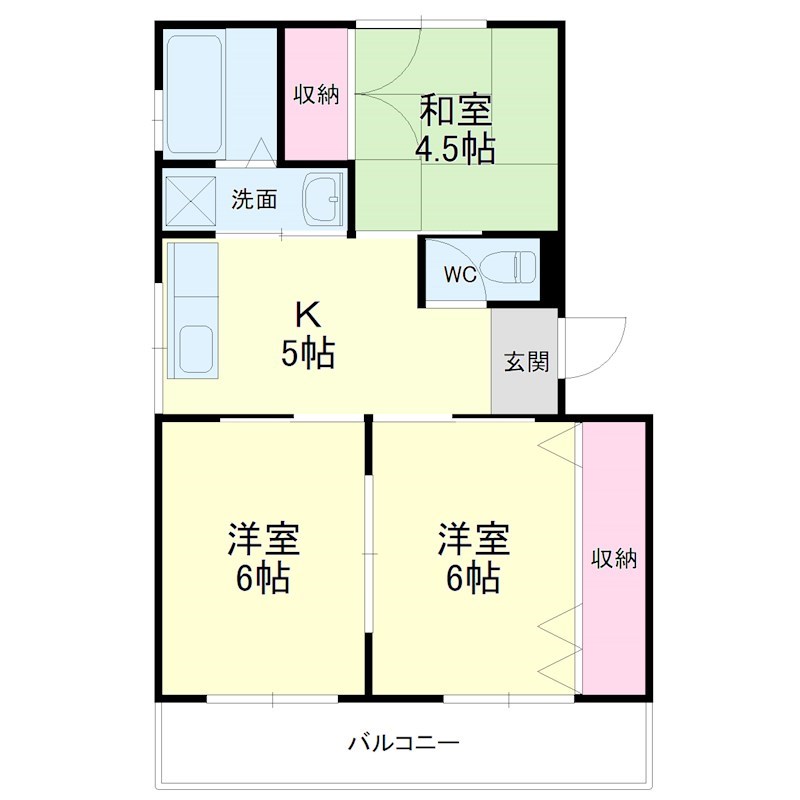 富塚コーポ 間取り図