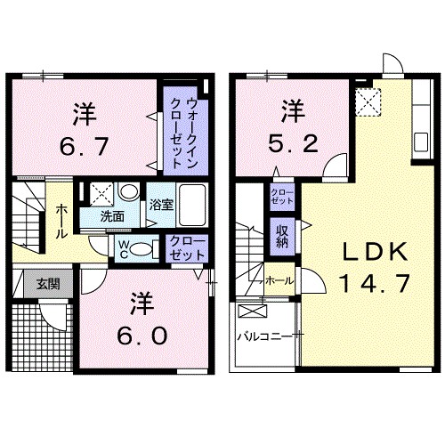 ギャラクシーＤ 間取り図