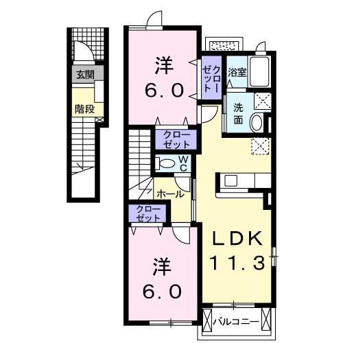 ボヌールⅡ 間取り図