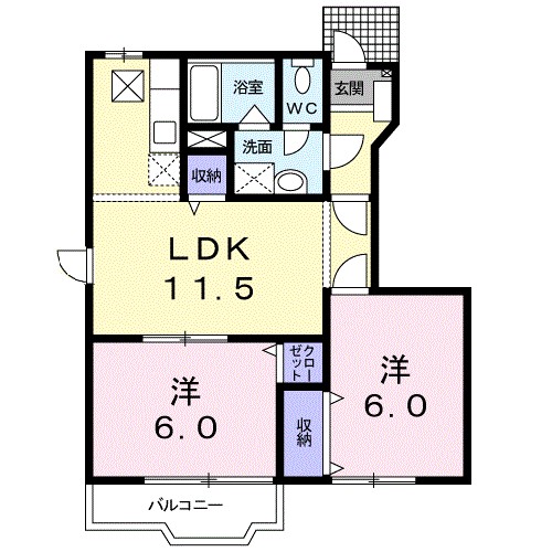 ピュア　リブ　Ｄ 間取り図