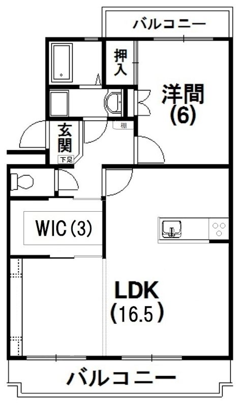 初生パークハイツ 間取り図