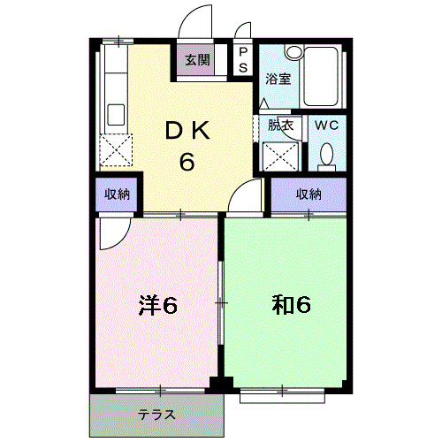 溜屋ハイツ 205号室 間取り