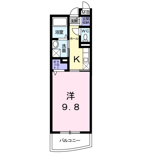 セジュール西都　Ａ 間取り図