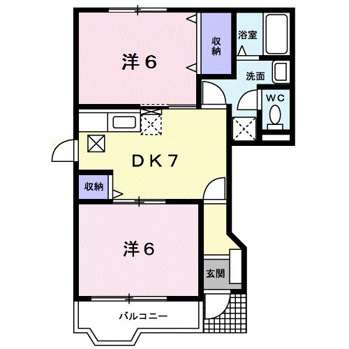 フローラエリカＢ 間取り図