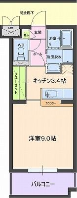 キャッスル道傳 間取り図