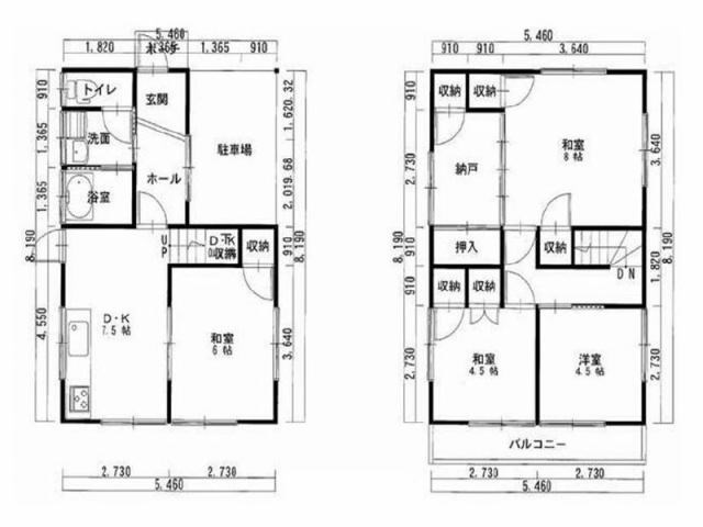 和地山一丁目貸家 間取り図