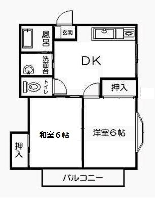 ハイツ住吉Ⅱ 間取り図