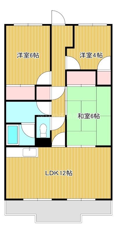 カルカソンヌ 202号室 間取り