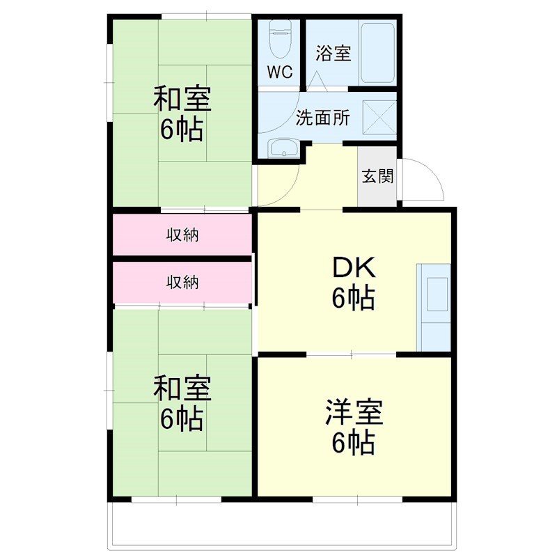 グリーンハイツ蜆塚 間取り図