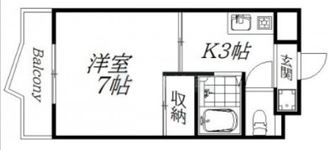 TJハイツ住吉 305号室 間取り