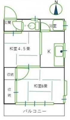 コーポ中津川 間取り図