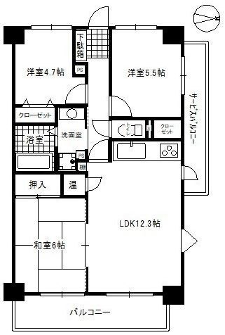 サンコーポ幸 間取り図