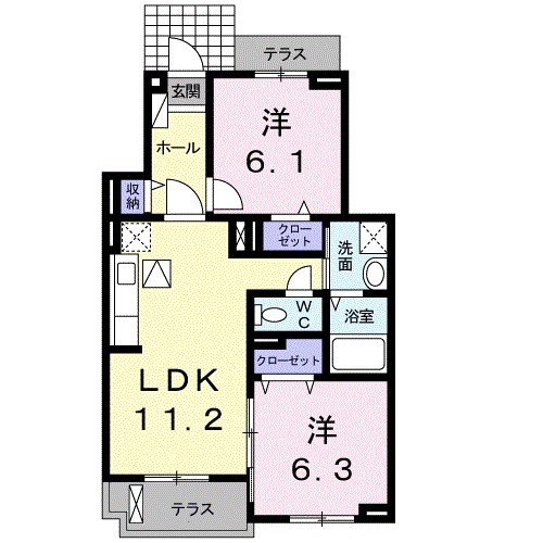 ベル・ソレイユ　Ｋ 間取り図