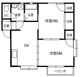 クオーレいしはら C201号室 間取り