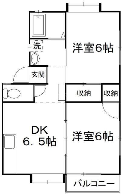 ペイザージュA 201号室 間取り