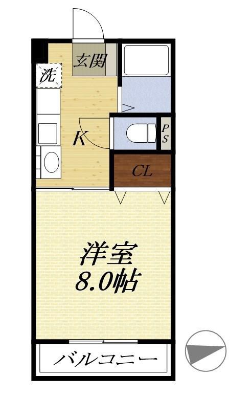 エイカハイム 101号室 間取り