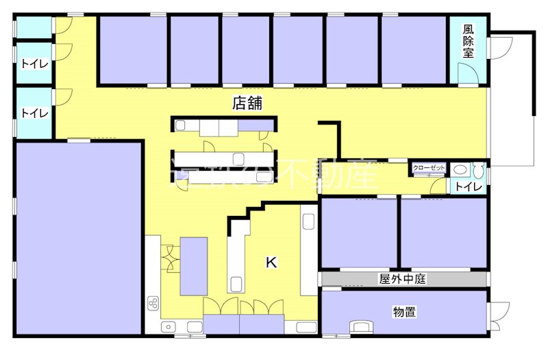 志都呂2丁目貸店舗（焼き肉店居抜き） 間取り