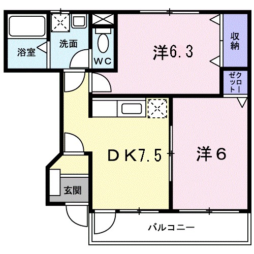 クレメントＢ 間取り図