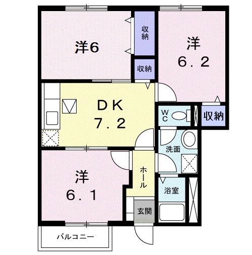 リヴインフォレストＡ 間取り図