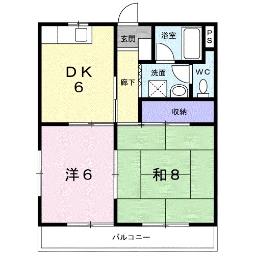 ハイツ百合の木Ⅰ 間取り図