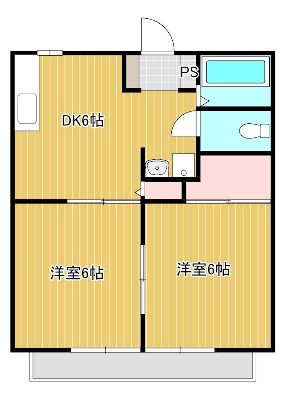 サンハイツ川崎 107号室 間取り