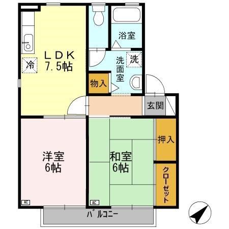 フォレスト・ヴィラ　Ｂ 202号室 間取り