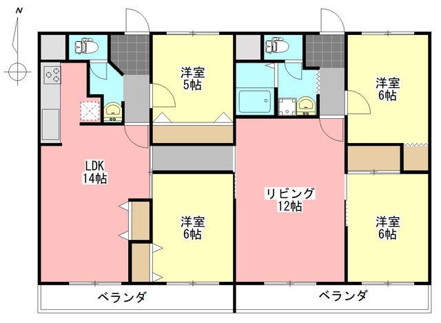 パークタウン宮前Ａ 201-202号室 間取り