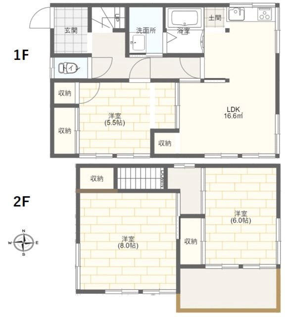 篠原町戸建貸家 間取り図