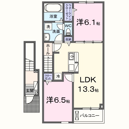 グロリア　ガーデン　Ⅱ 203号室 間取り