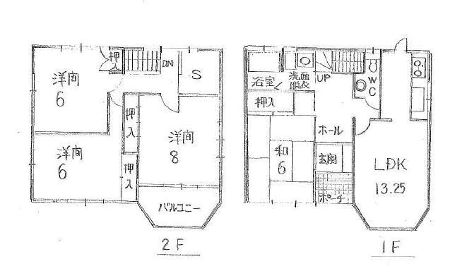 篠原町貸戸建て住宅 間取り