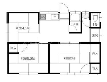 小池町貸家 間取り