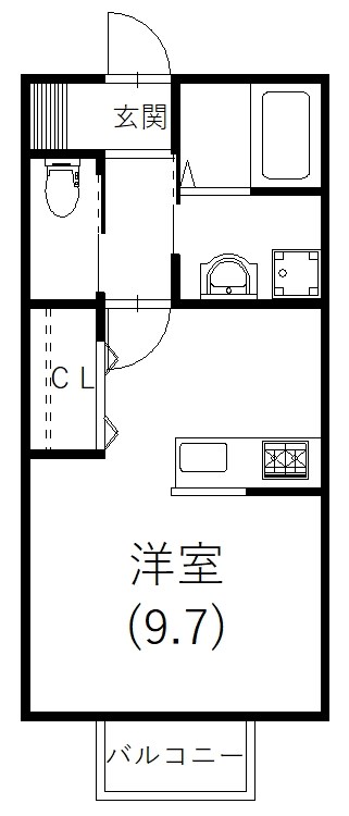 ルルド・M 102号室 間取り