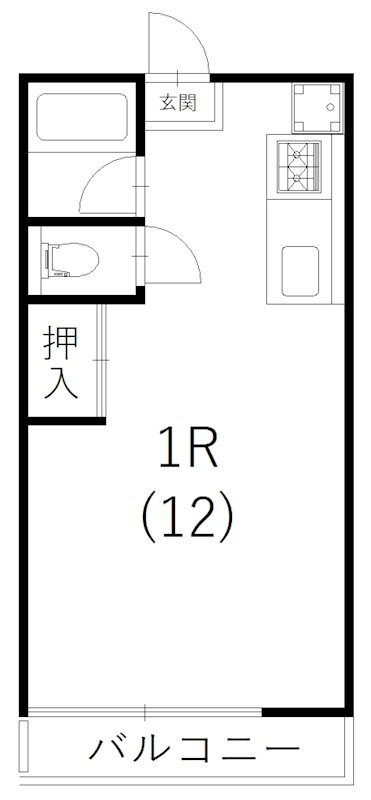 シティハイムシンガイ 101号室 間取り