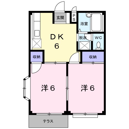 グリーンハイツＤ 105号室 間取り