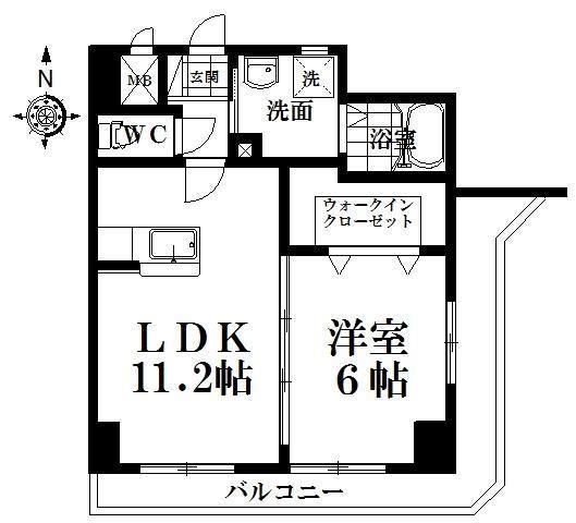 コンフォート常盤 501号室 間取り