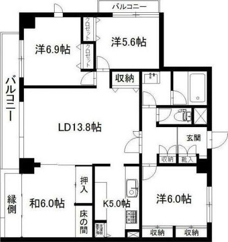 グランフォルム 402号室 間取り