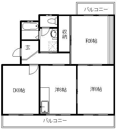 プライムハイツB 102号室 間取り