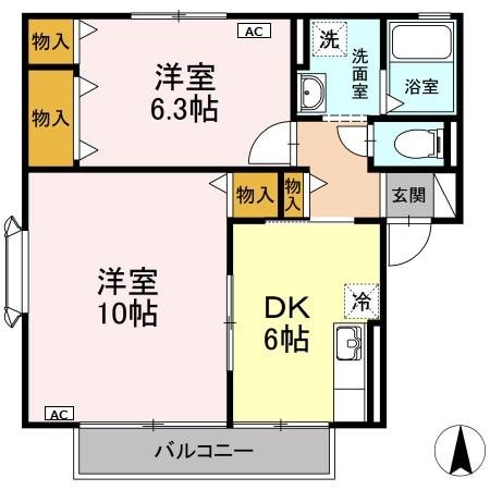 ヴィラ・隆光 205号室 間取り