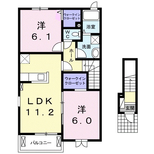 サニー　エイト 201号室 間取り